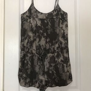 Lush Romper M Black Gray Women